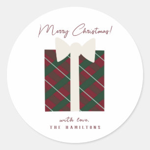 Modern Cute Merry Christmas Stickers