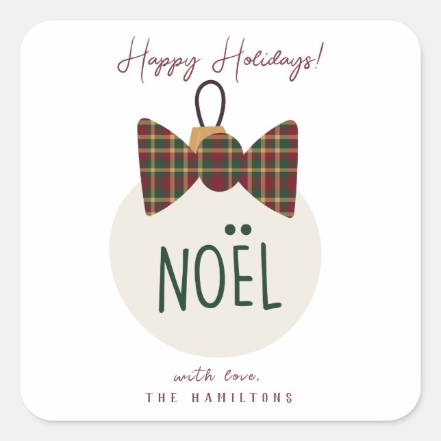 Modern Cute Merry Christmas Stickers (Front)