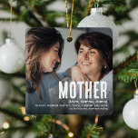 Modern Cute MOTHER Definition 2 Photo Christmas Ceramic Ornament<br><div class="desc">Let your mother know how special she is to you with this modern fun MOTHER 2 Photo Christmas Ornament. Simply upload 2 of your favorite pictures and customize the text to make it unique and personal to you.</div>