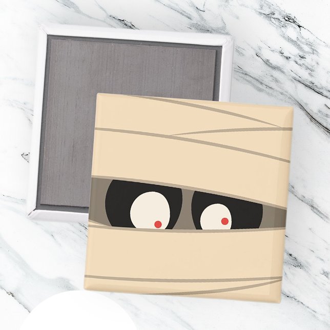 Modern Cute Mummy Monster Halloween Magnet (Creator Uploaded)