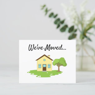 Modern Cute New Address Announcement  Postcard
