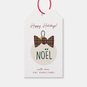 Modern Cute Noel Happy Holidays Gift Tags