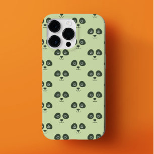 Modern Cute Panda Face Light Green Case-Mate iPhone 14 Pro Max Case