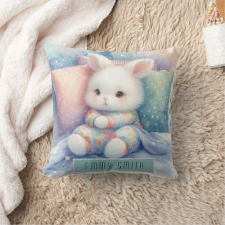 Modern Cute Pastel Bunny Cushion