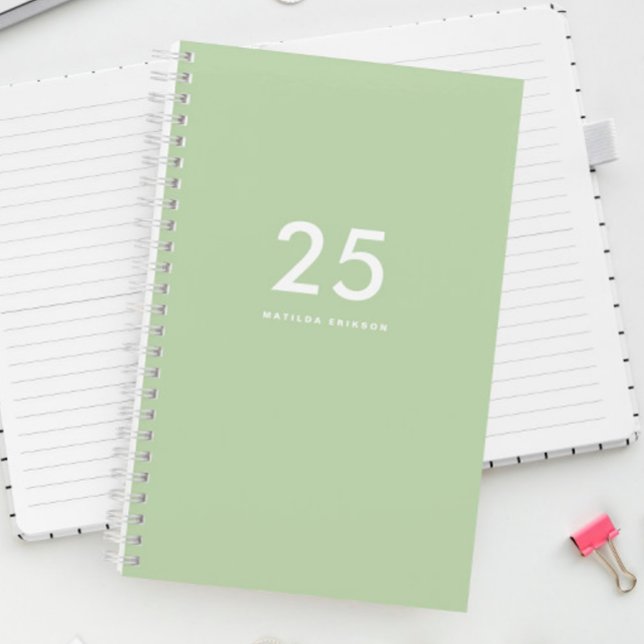 Modern Cute Pastel Green Weekly Monthly Planner (Creator Uploaded)