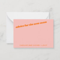 Modern Cute Pastel Pink Orange Baby Shower Books