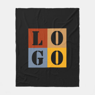 Modern Cute Personalised Gifts Black Simple Fleece Blanket