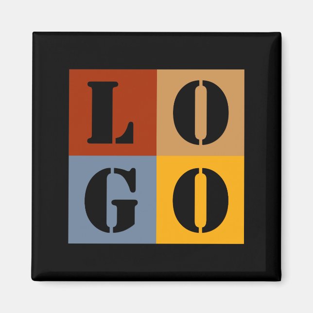 Modern Cute Personalised Gifts Black Simple Magnet (Front)