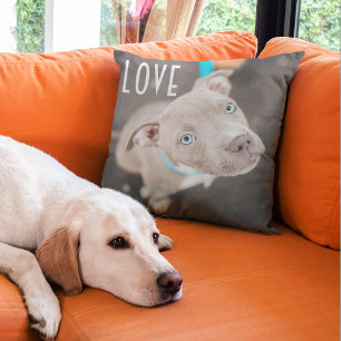 Modern Cute Photo Puppy Dog Lover Mum Cushion