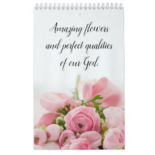 Modern Cute Photography Flowers Religious  Calendar