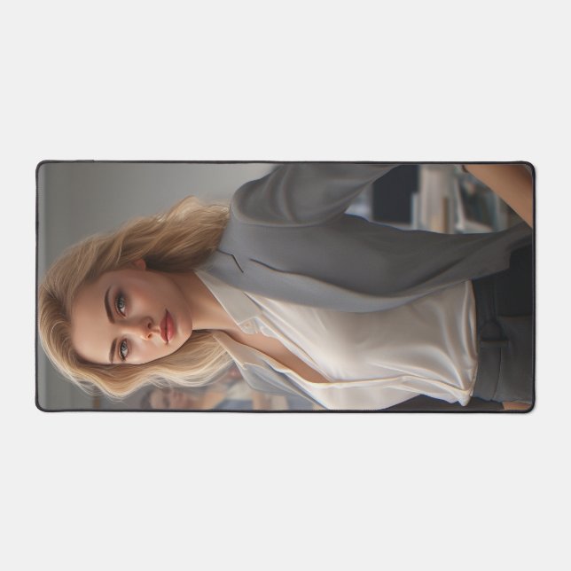 Modern Cute Pink Girl Boss best Girly Gift  Desk Mat (Front)