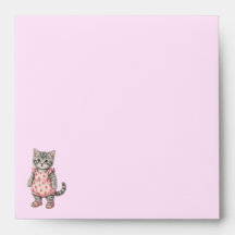 Modern Cute Pink Kitty Kids Birthday Designs