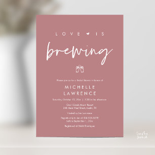 Modern Cute Romantic Beer Party Bridal Shower Invitation