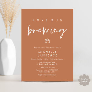 Modern Cute Romantic Beer Party Bridal Shower Invitation