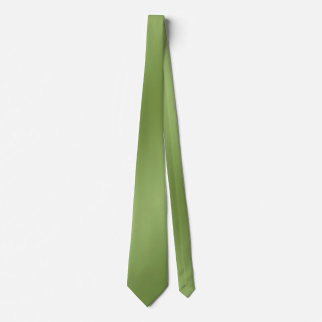 Modern cute Solid Green gradient Wave pattern Tie (Front)