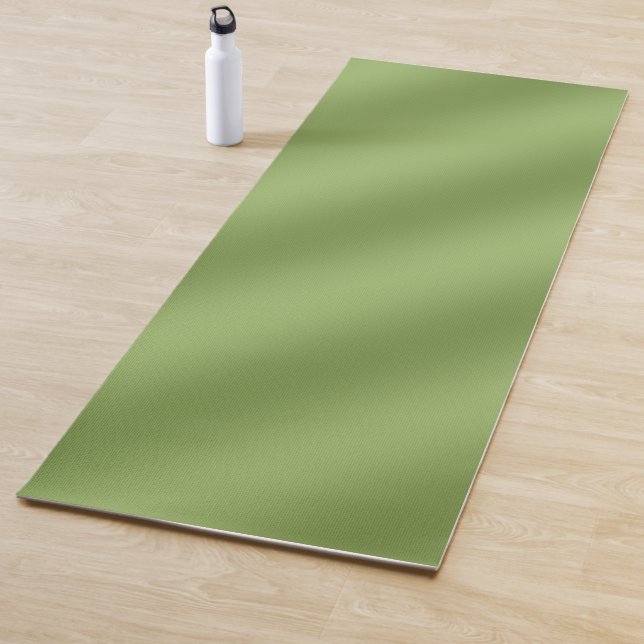Modern cute Solid Green gradient Wave pattern Yoga Mat (In Situ)