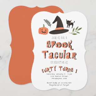 Modern Cute Spooktacular Halloween Birthday