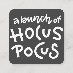 Modern Cute Typography Hocus Pocus Halloween Enclosure Card