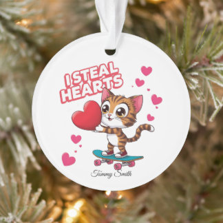 Modern Cute Valentine Ornaments for Girlfriend