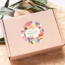 Modern Cute Vivid Colour Block Retirement Thank Yo