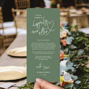 Modern cute, Wedding Place Setting Thank You Card