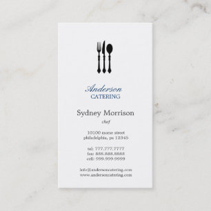 Modern Cutlery Chef/Catering/Restaurant - Groupon Business Card