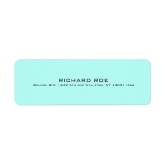 Modern Cyan Professional Return Address Label