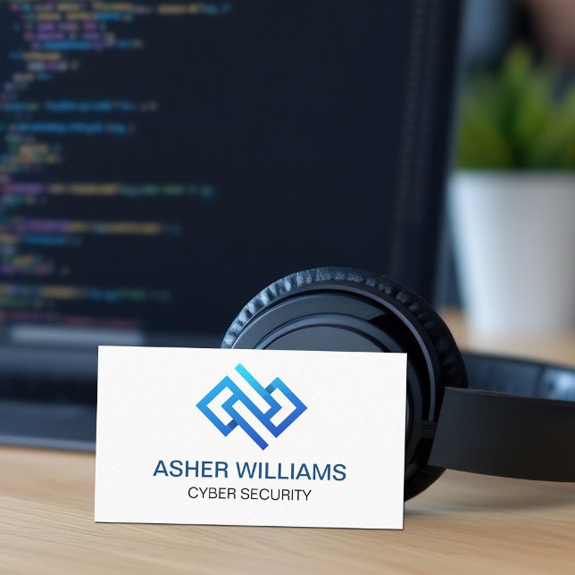 Modern Cyber Security Computer Technology Business Card (Creator Uploaded)