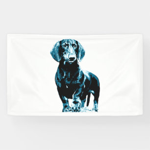 Modern dachshund design banner