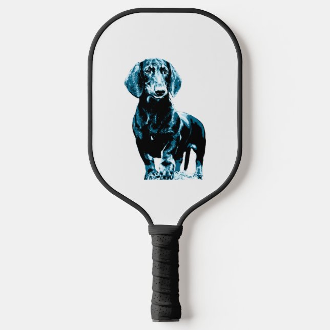 Modern dachshund design   pickleball paddle (Front)