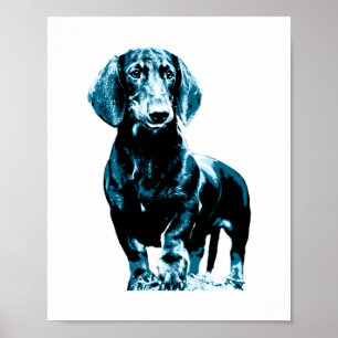 Modern dachshund design   poster