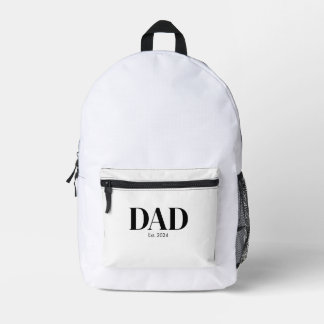 Modern Dad Established  Printed Backpack