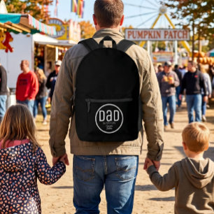 Modern Dad Established Simple Kids Names Printed Backpack