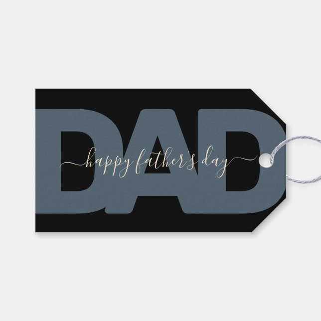 Modern "Dad" Father's Day Gift Tags (Front (Horizontal))