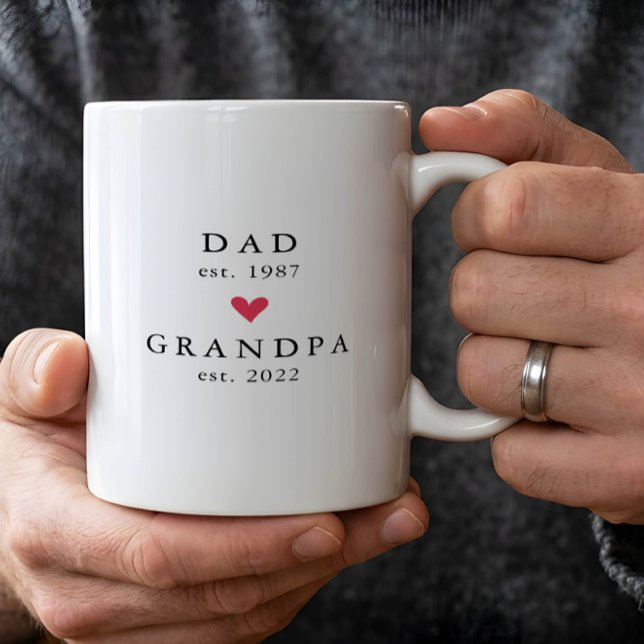 Modern Dad | Grandpa Year Est. Coffee Mug (Creator Uploaded)