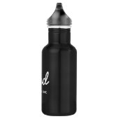 Modern Dad | Kids Names Father's Day Script Black 532 Ml Water Bottle (Right)