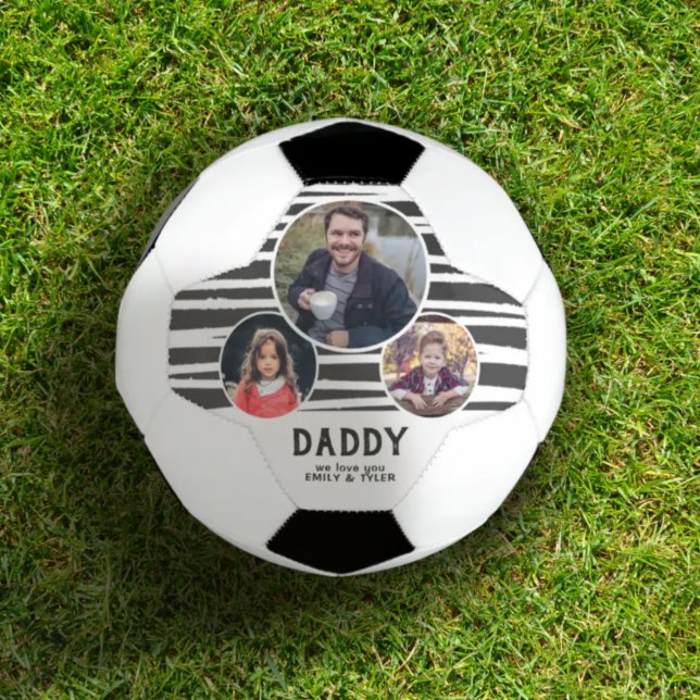 Modern Dad love you Stripes 3 Photos Father`s Day Football (Creator Uploaded)