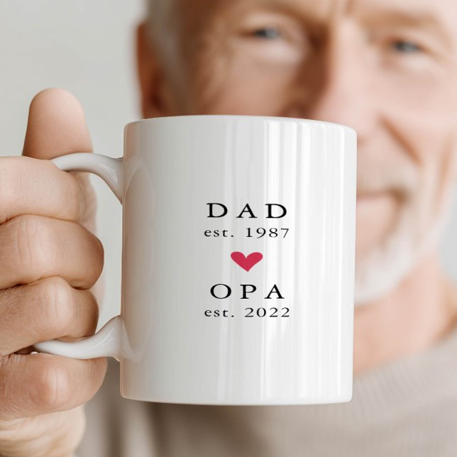 Modern Dad | Opa Year Est. Coffee Mug (Creator Uploaded)