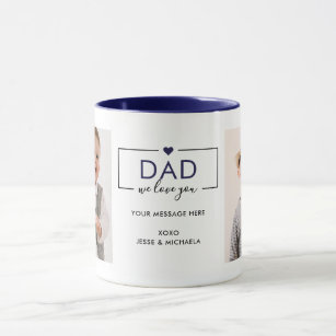Modern Dad/Papa/Other I/We Love You 2-Photo Mug