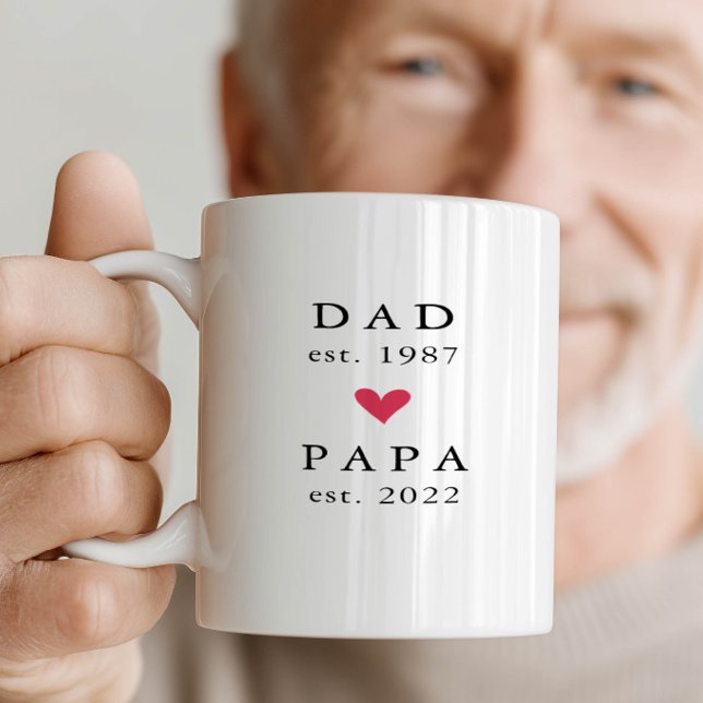 Modern Dad | Papa Year Est. Coffee Mug (Creator Uploaded)