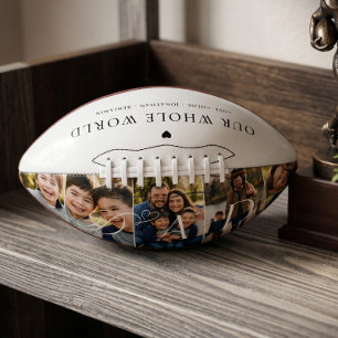 Modern Dad Photo Collage Fathers Day keepsake American Football