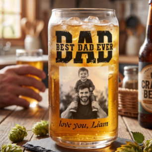 Modern Dad Photo Personalised Father's Day Gift Can Glass
