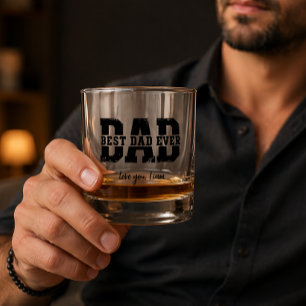 Modern Dad Photo   Personalized Father's Day Gift  Whiskey Glass