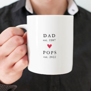 Modern Dad   Pops Year Est. Coffee Mug