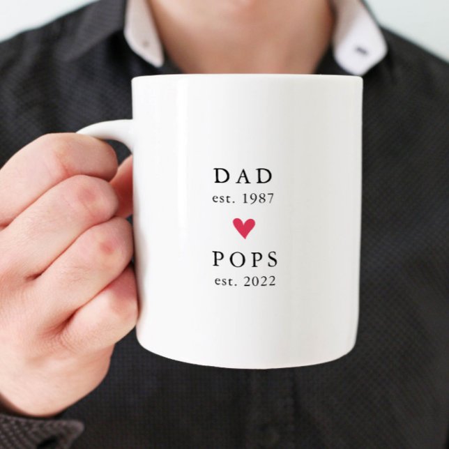 Modern Dad | Pops Year Est. Coffee Mug (Creator Uploaded)