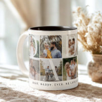 Modern Daddy Collage, 10 Photo Grid, Gift for Dad