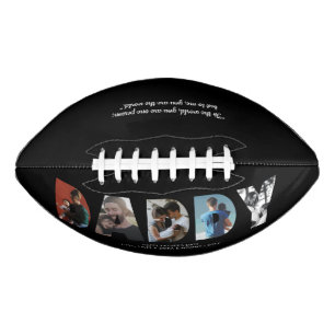 Modern DADDY Photo Black Happy Father's Day American Football