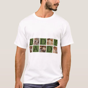 Modern Daddy Photo Collage T-Shirt – Custom 5Photo