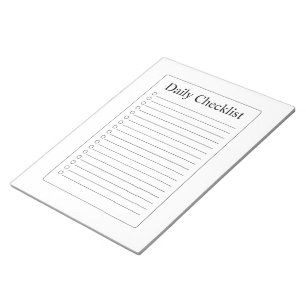 Modern Daily Checklist Notepad