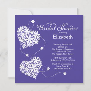 Modern Daisy Hearts Bridal Shower Invitation